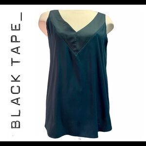 BLACK Tape dark emerald green camisole Sz L